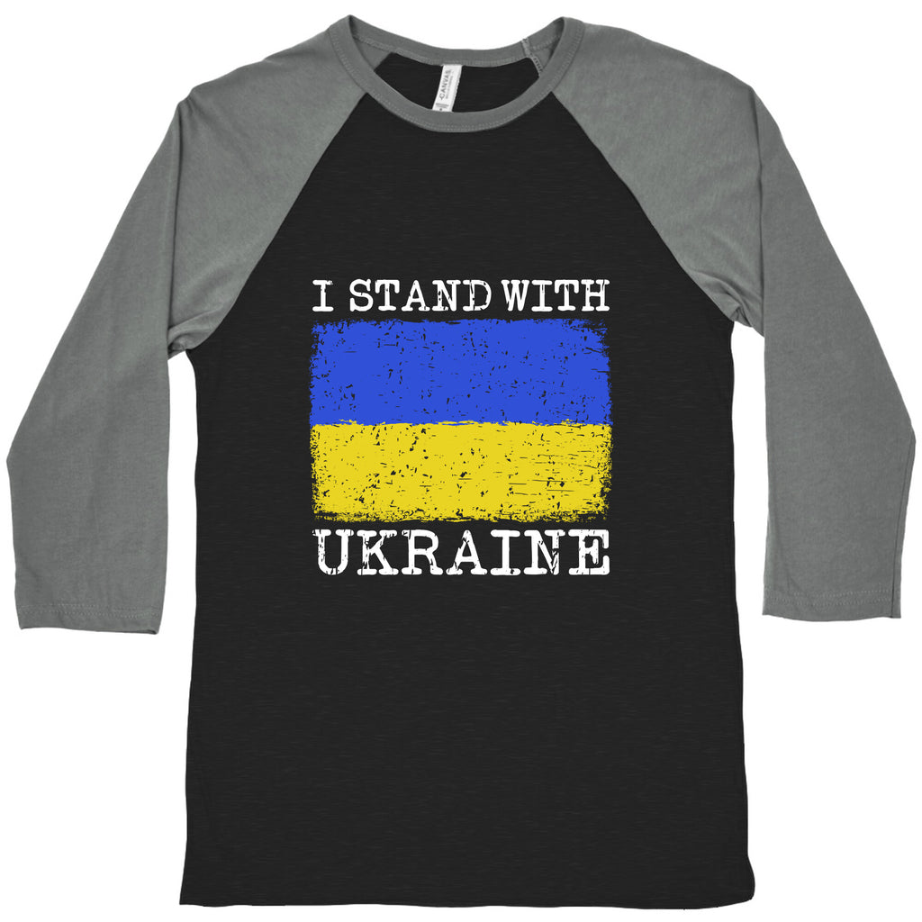 I Stand With Ukraine Baseball Tee