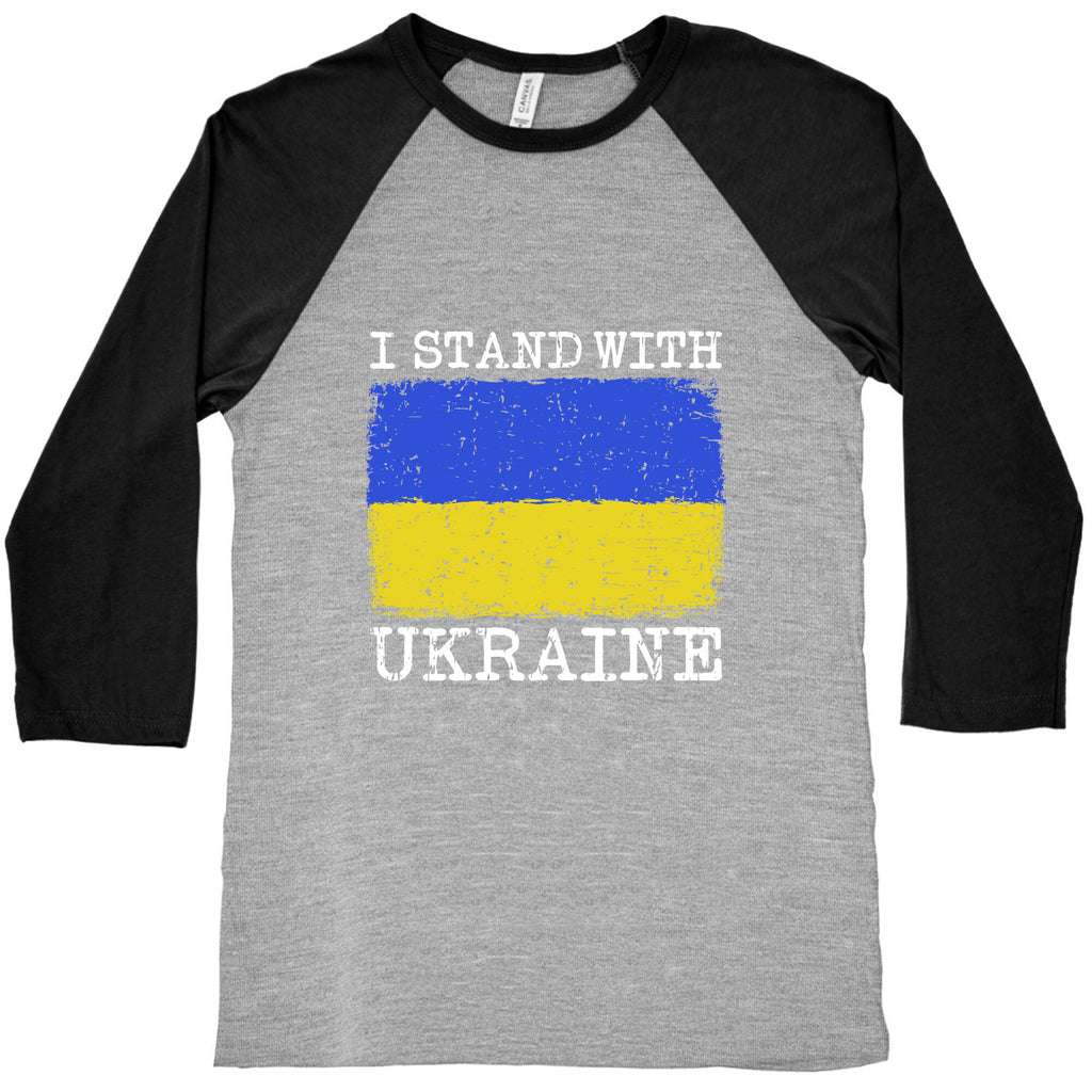 I Stand With Ukraine Baseball Tee