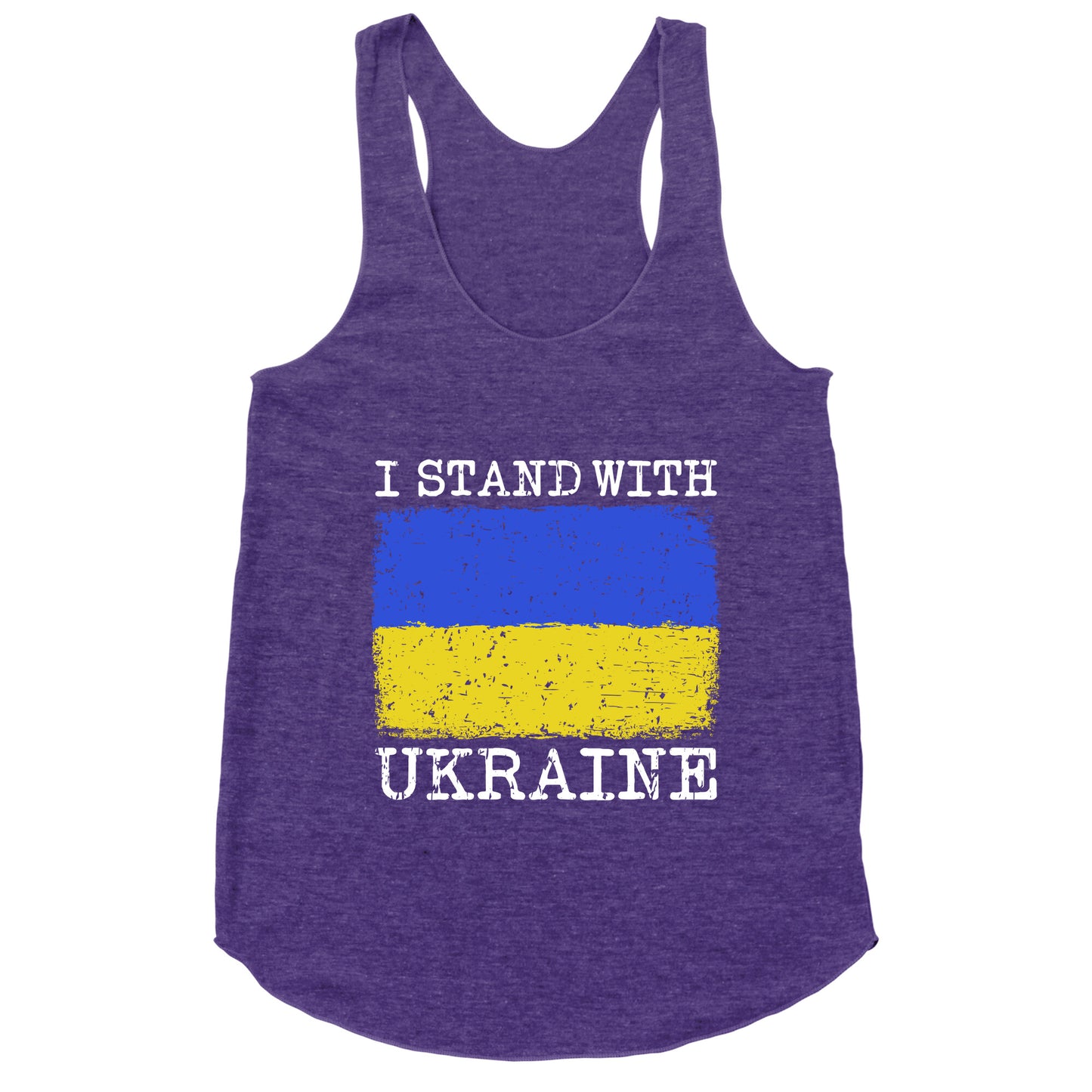 I Stand With Ukraine Racerback Tank