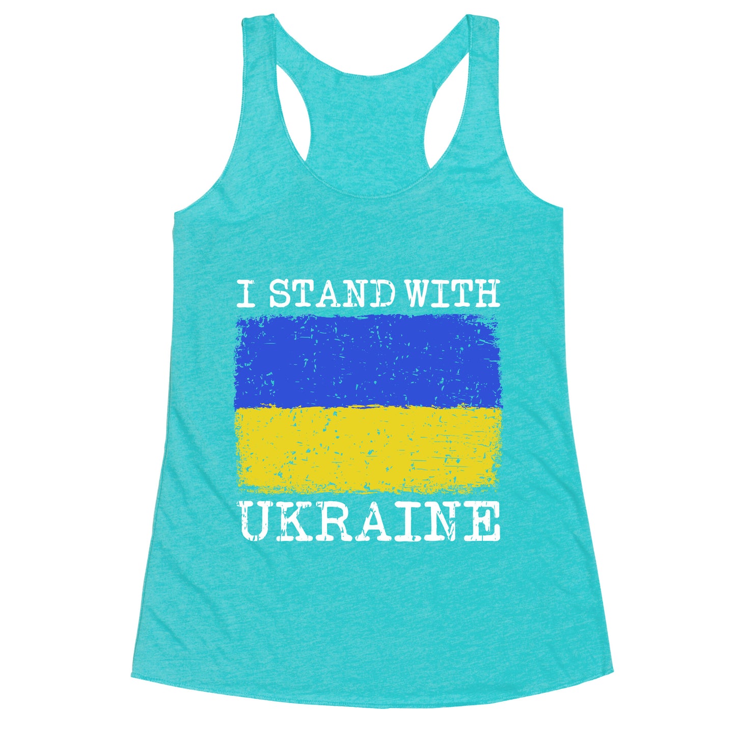 I Stand With Ukraine Racerback Tank