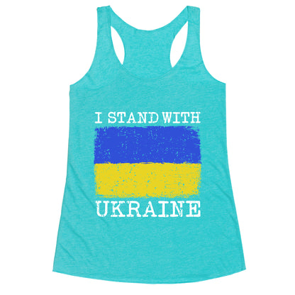 I Stand With Ukraine Racerback Tank