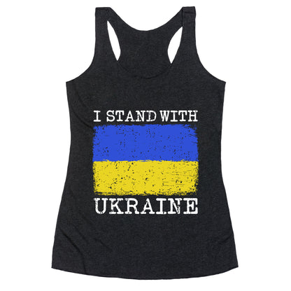 I Stand With Ukraine Racerback Tank