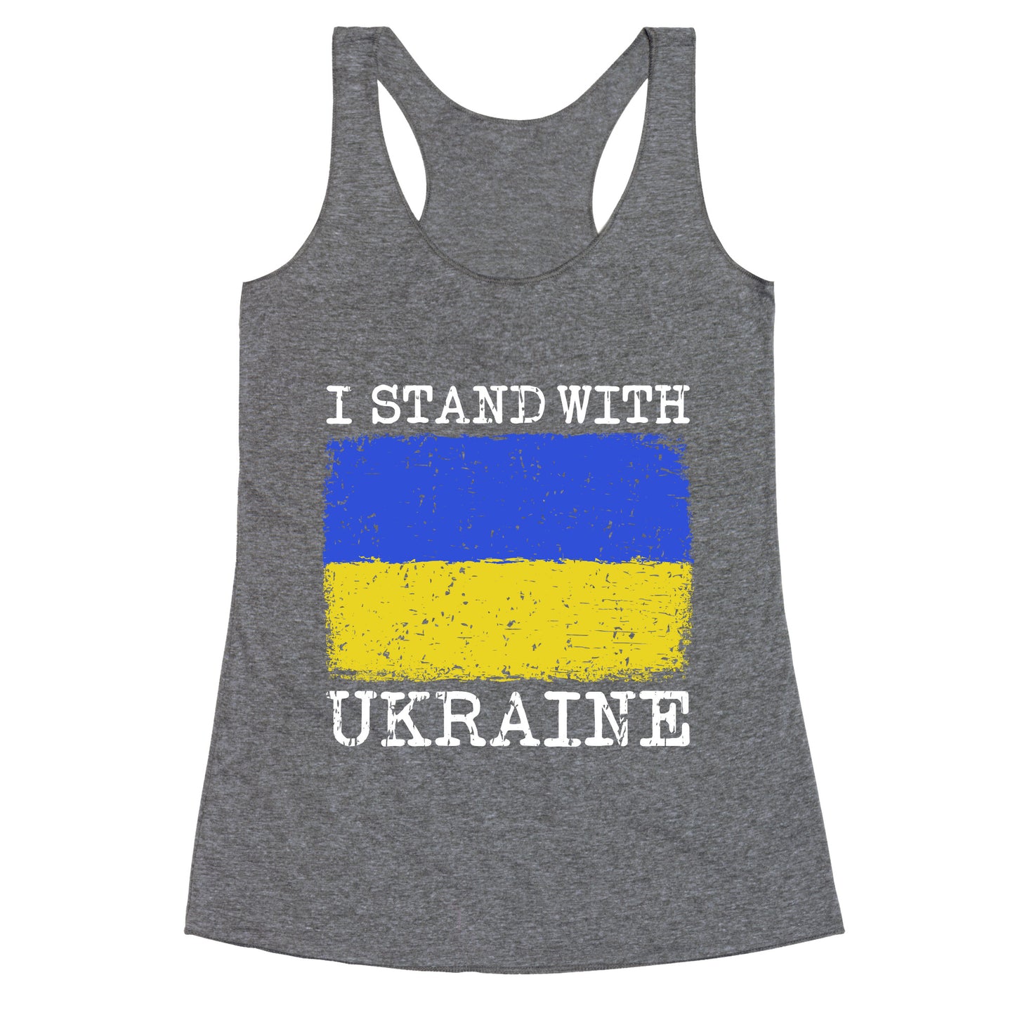 I Stand With Ukraine Racerback Tank