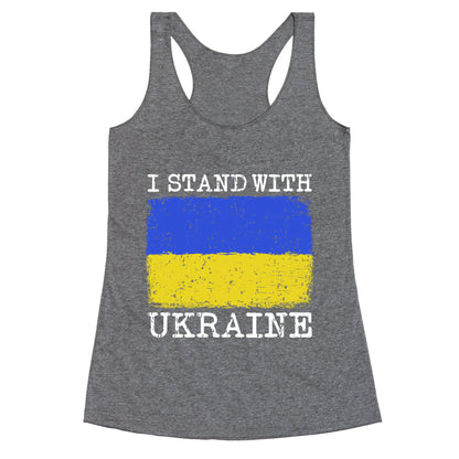 I Stand With Ukraine Racerback Tank