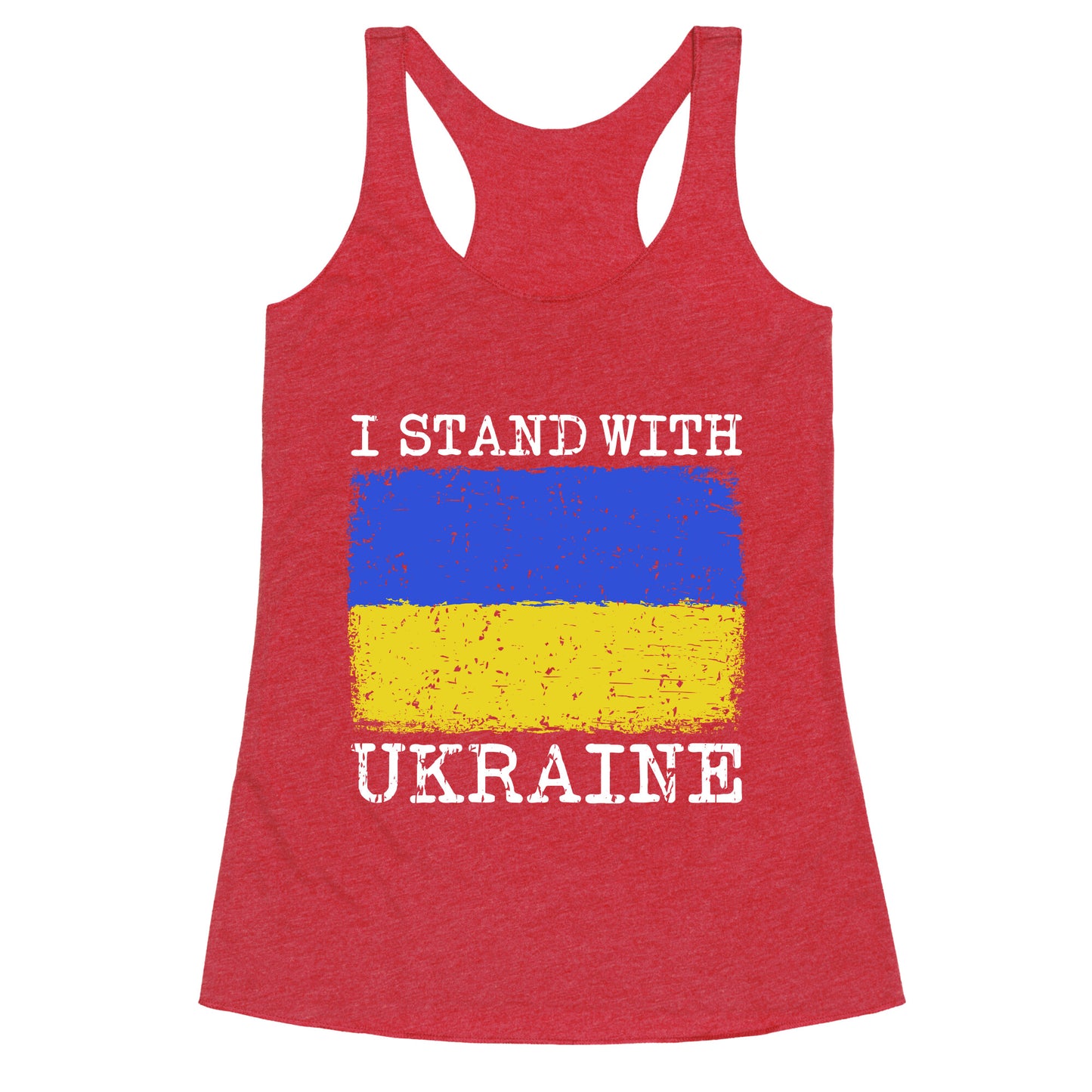 I Stand With Ukraine Racerback Tank