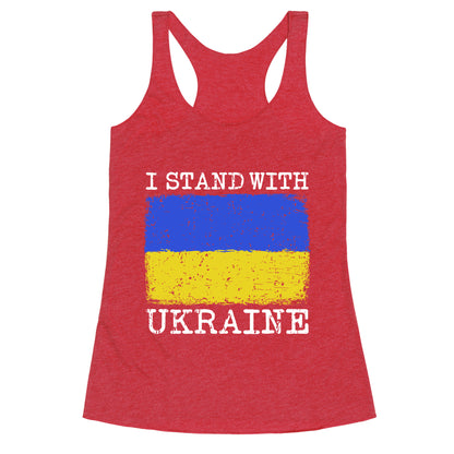 I Stand With Ukraine Racerback Tank