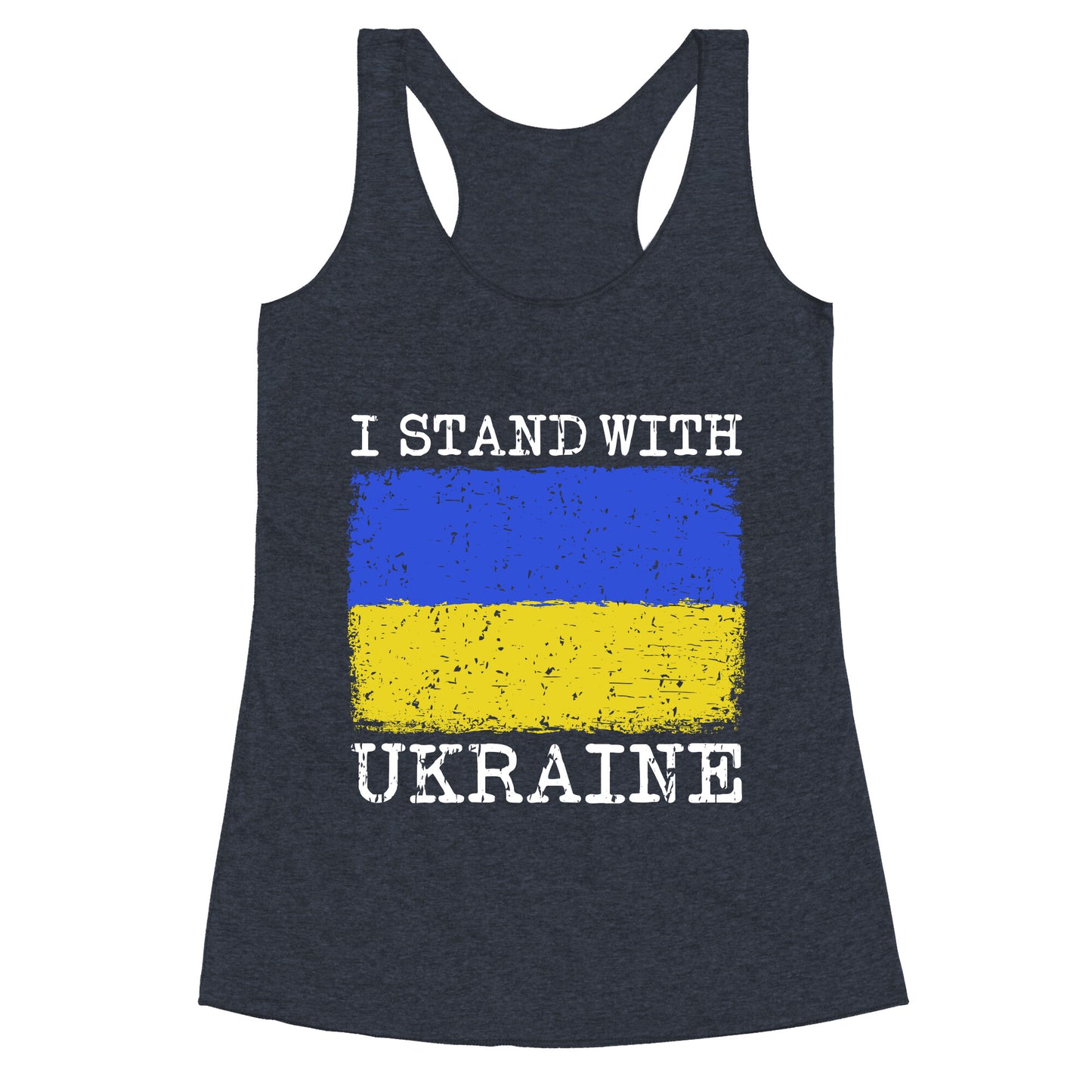 I Stand With Ukraine Racerback Tank