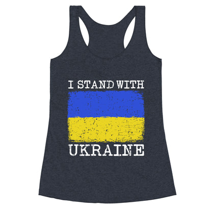 I Stand With Ukraine Racerback Tank
