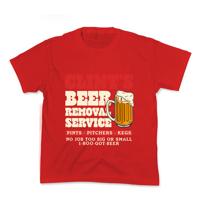 Clints Beer Removal Service Kids Tee