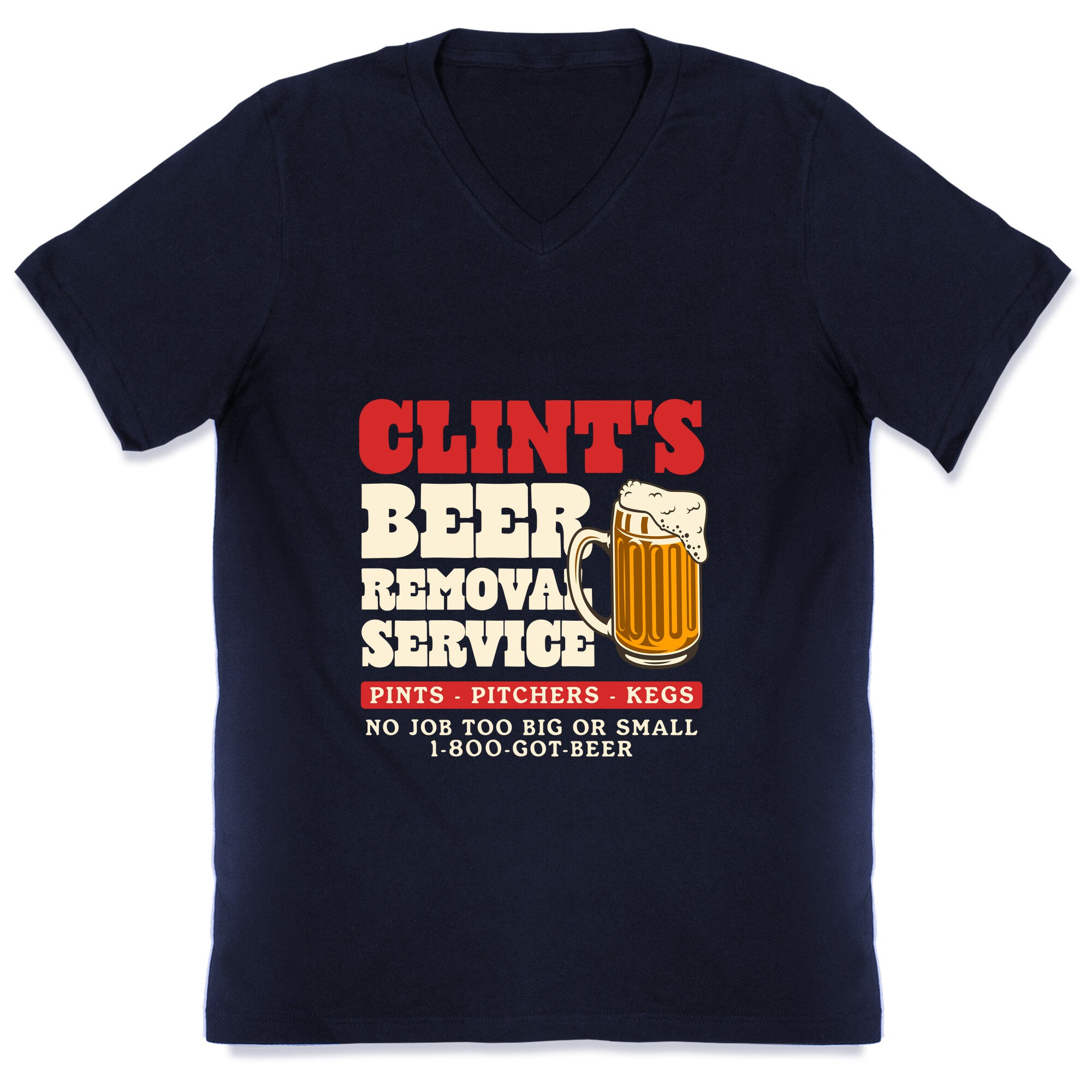 Clints Beer Removal Service V-Neck