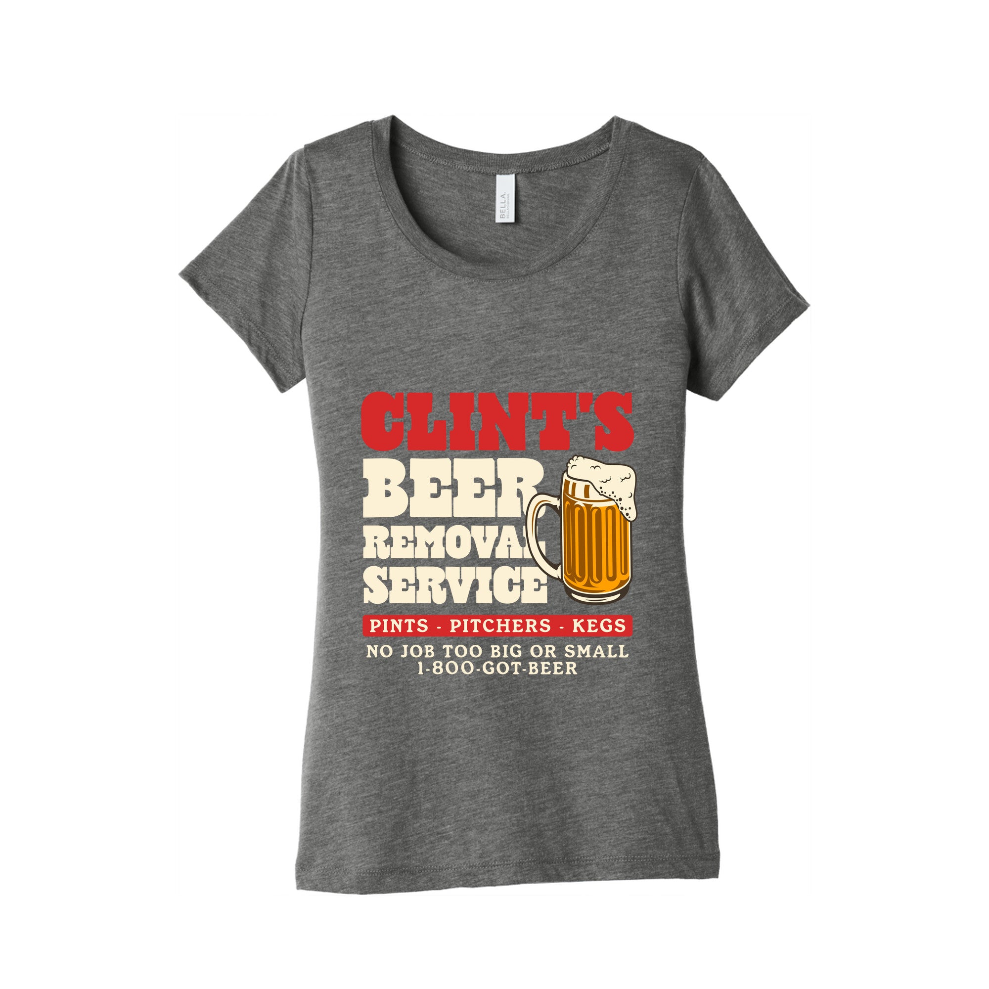 Clints Beer Removal Service Womens Triblend Tee