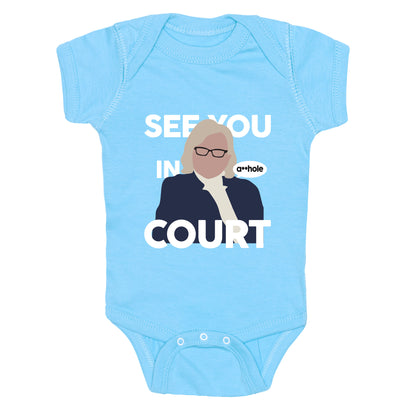See You In Court Governor Janet Mills Baby One-Piece
