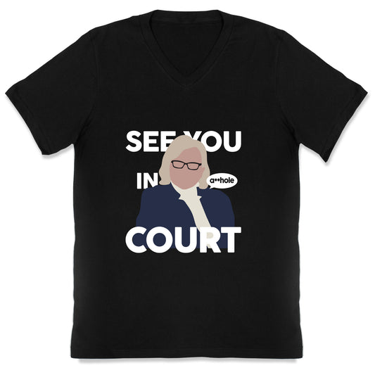 See You In Court Governor Janet Mills V-Neck