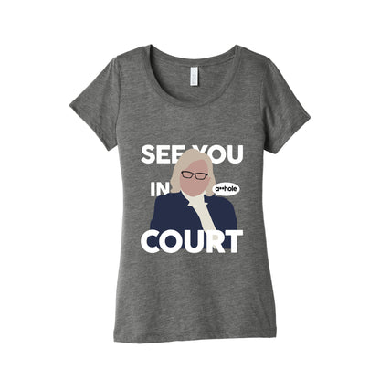 See You In Court Governor Janet Mills Womens Triblend Tee