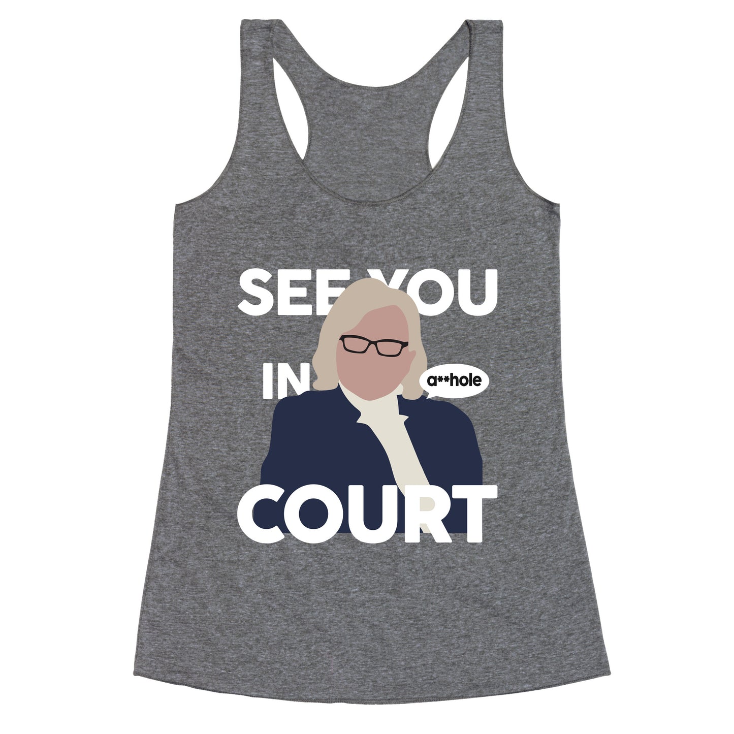 See You In Court Governor Janet Mills Racerback Tank