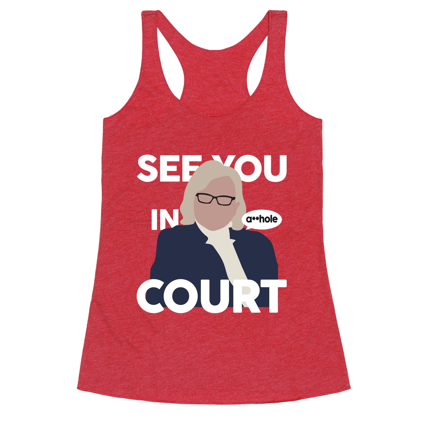 See You In Court Governor Janet Mills Racerback Tank