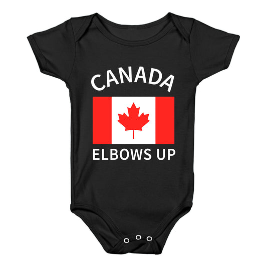 Elbows Up Canada Baby One-Piece