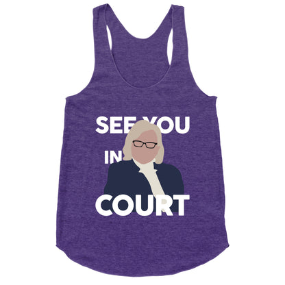 Governor Janet Mills See You In Court  Racerback Tank