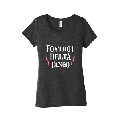 Foxtrot Delta Tango Womens Triblend Tee