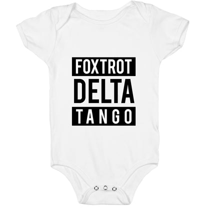 FDT Foxtrot Delta Tango Baby One-Piece