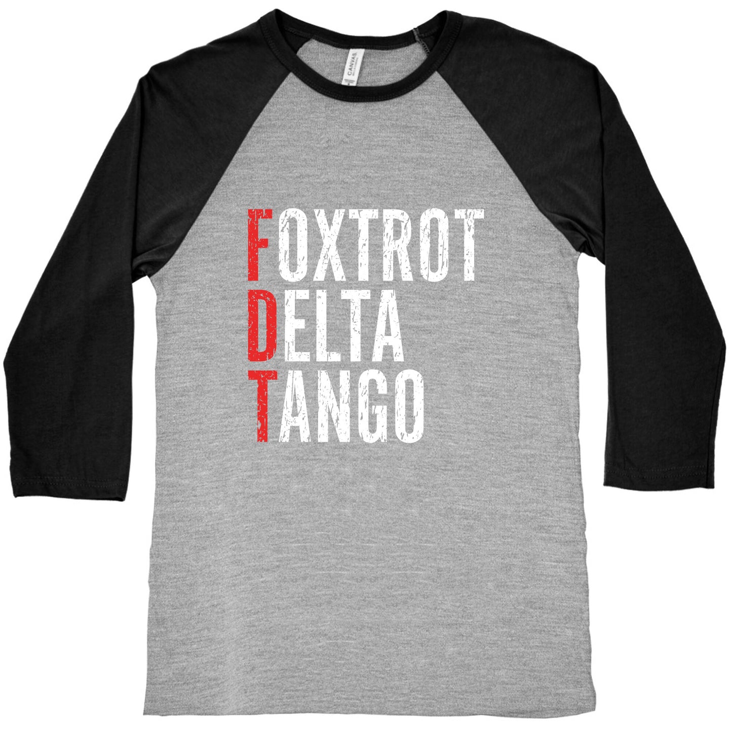 Foxtrot Delta Tango FDT Baseball Tee