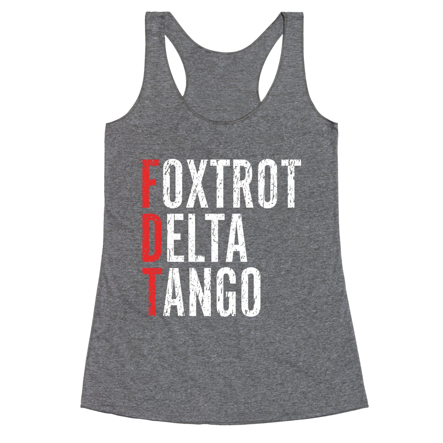 Foxtrot Delta Tango FDT Racerback Tank