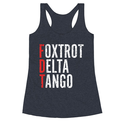 Foxtrot Delta Tango FDT Racerback Tank
