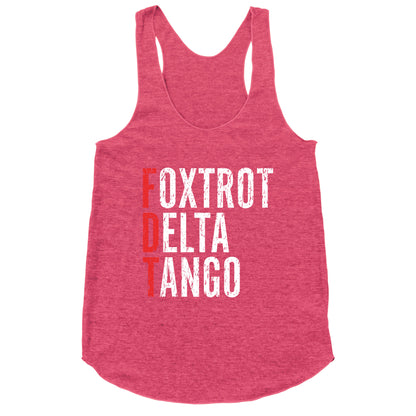 Foxtrot Delta Tango FDT Racerback Tank