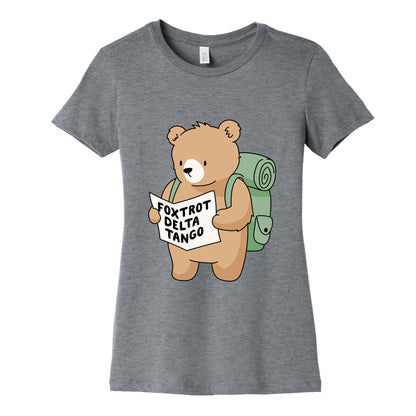 Foxtrot Delta Tango Bear Womens Cotton Tee
