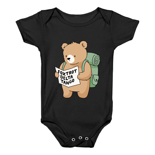 Foxtrot Delta Tango Bear Baby One-Piece