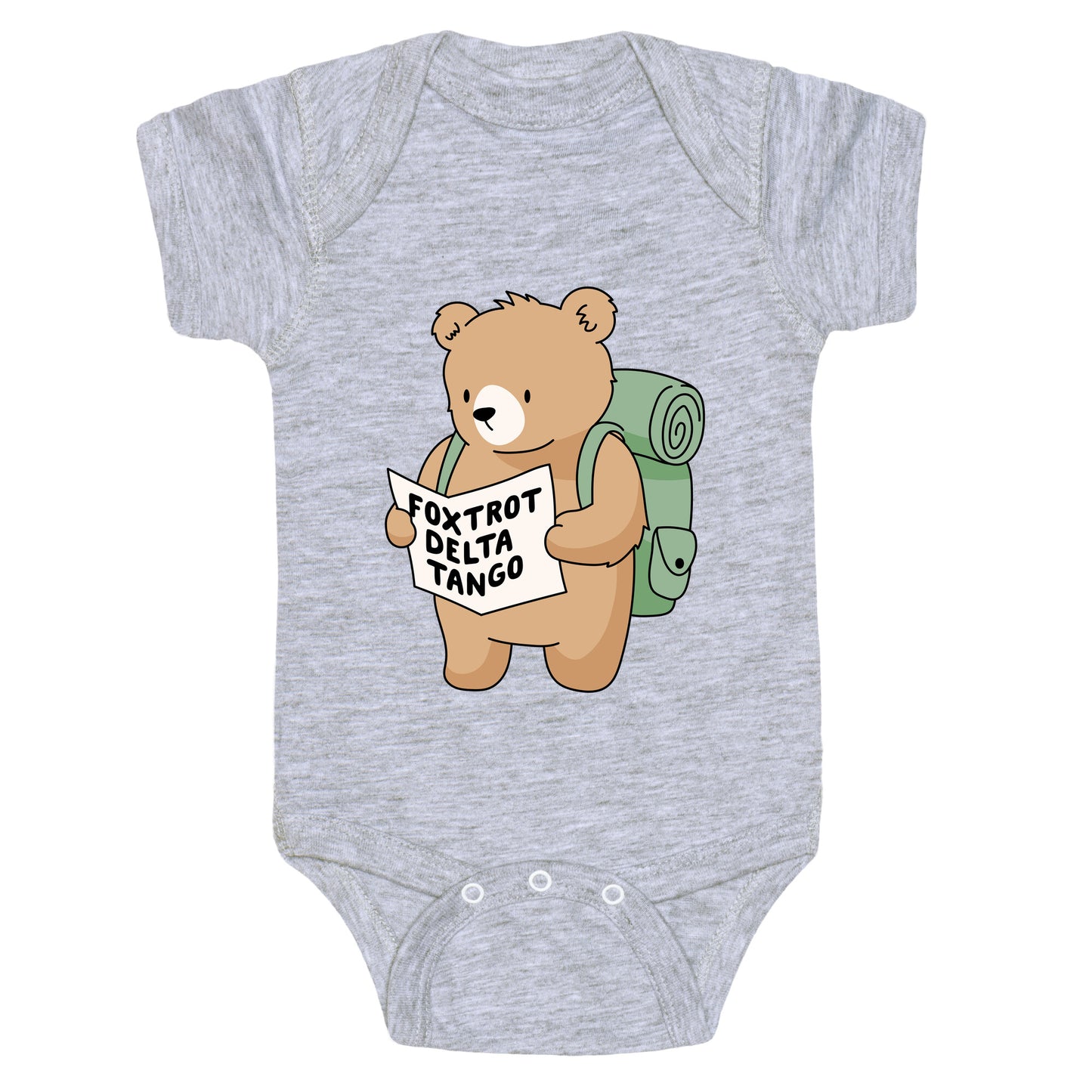 Foxtrot Delta Tango Bear Baby One-Piece