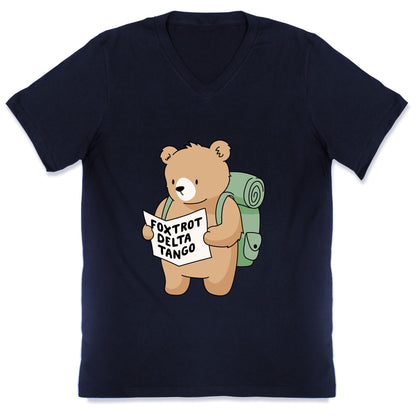 Foxtrot Delta Tango Bear V-Neck