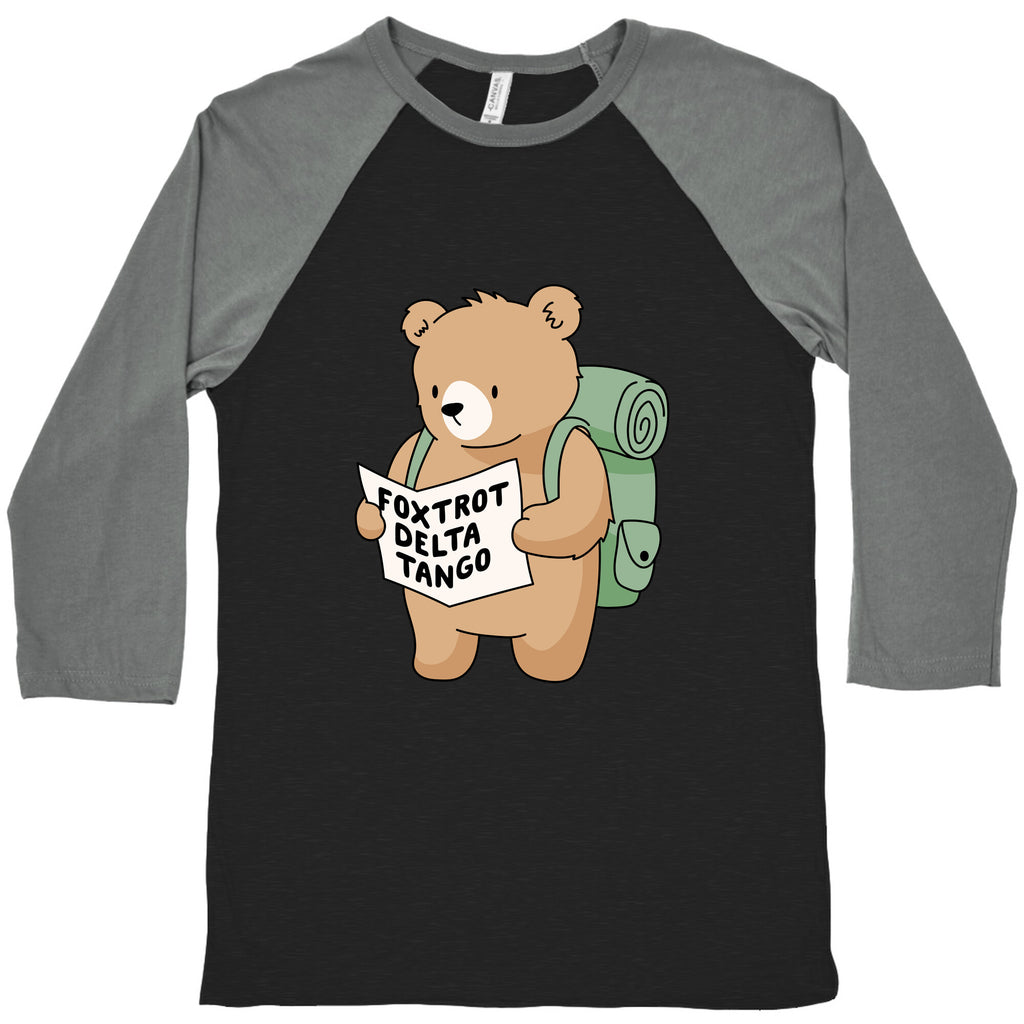 Foxtrot Delta Tango Bear Baseball Tee