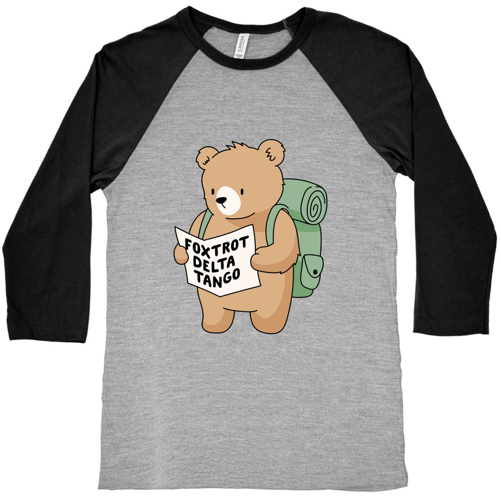 Foxtrot Delta Tango Bear Baseball Tee