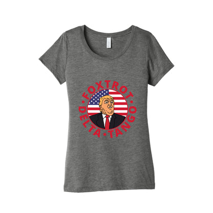 Foxtrot Delta Tango Trump Womens Triblend Tee