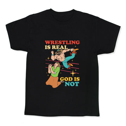 Wrestling Is Real Kids Tee