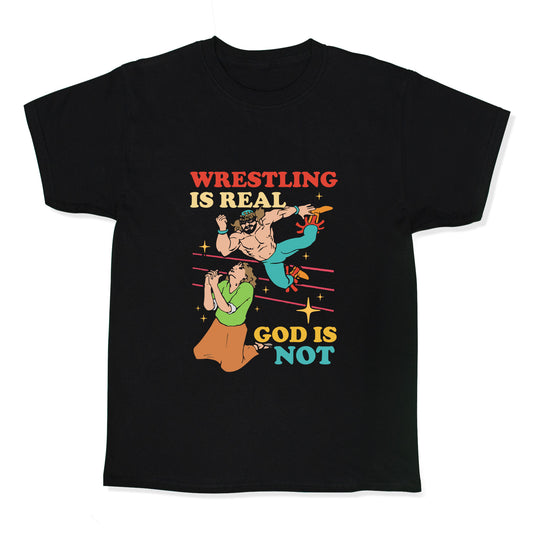 Wrestling Is Real Kids Tee