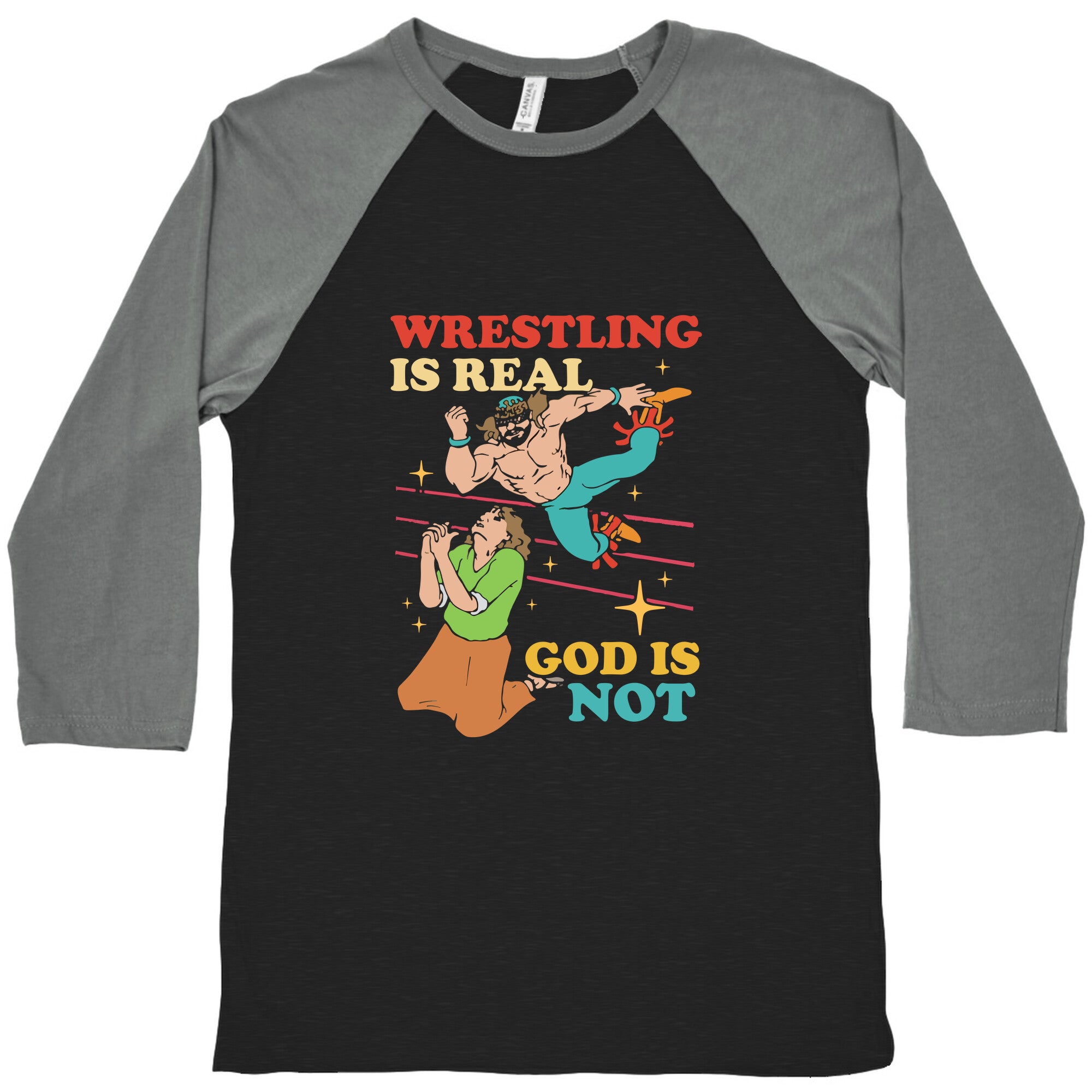 Wrestling Is Real Baseball Tee