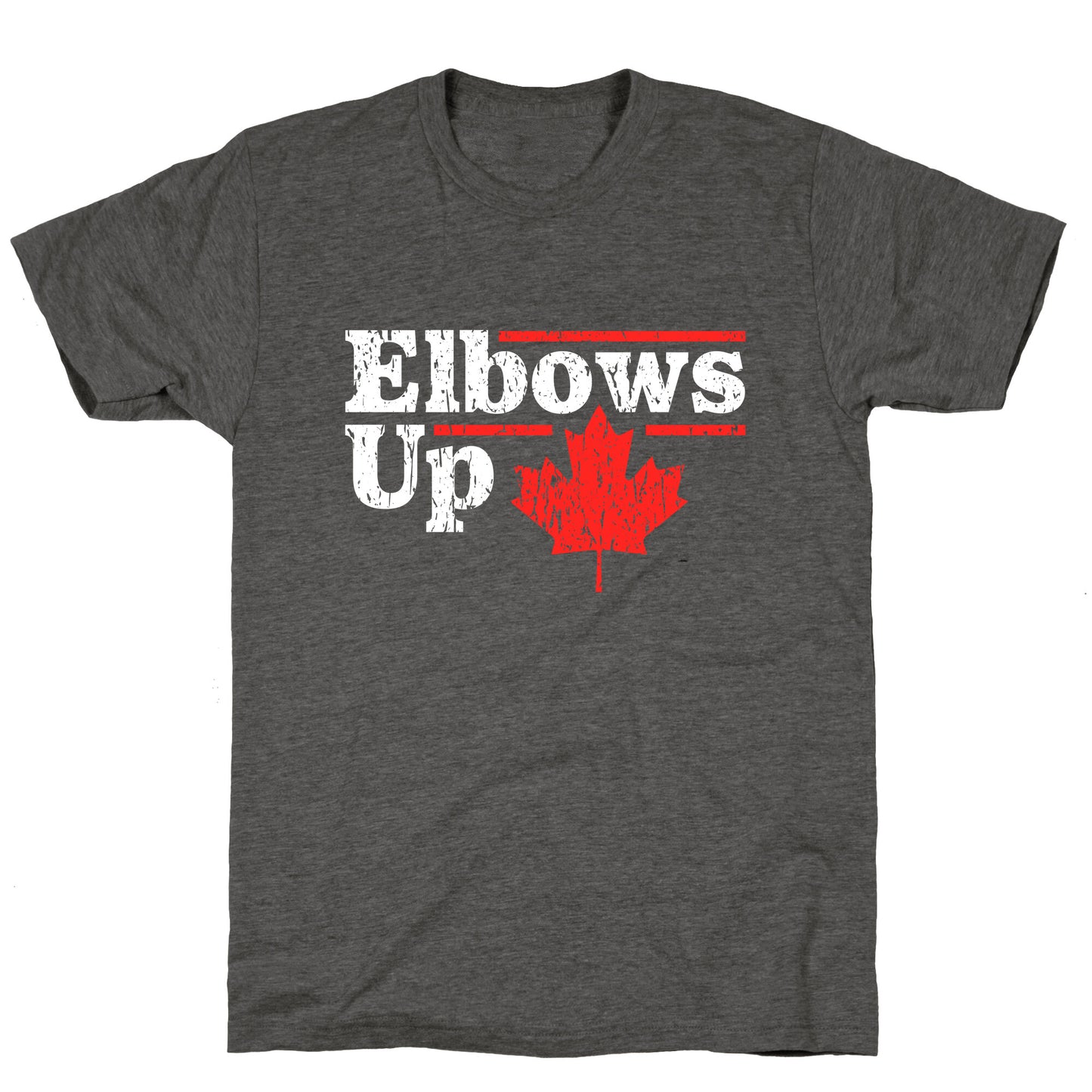 Elbows Up Canada Leaf Unisex Triblend Tee