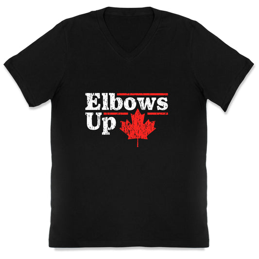 Elbows Up Canada Leaf V-Neck