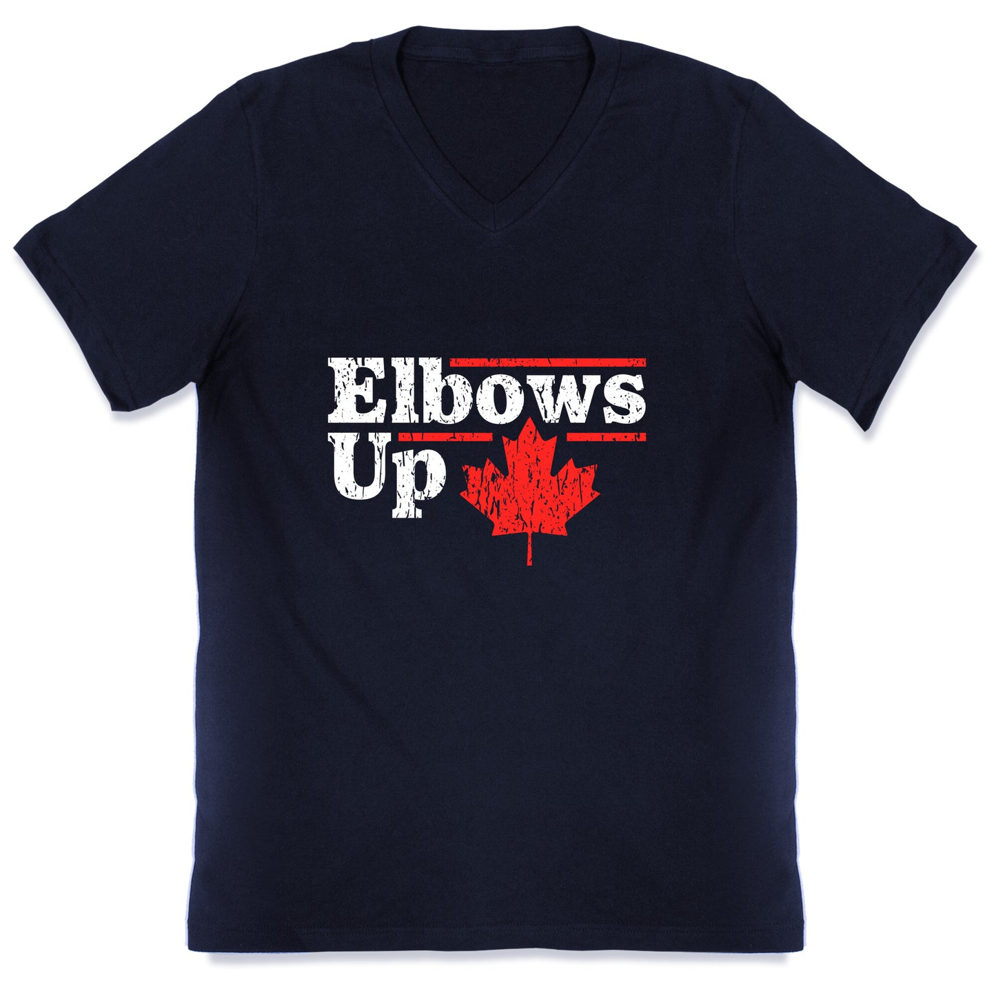 Elbows Up Canada Leaf V-Neck