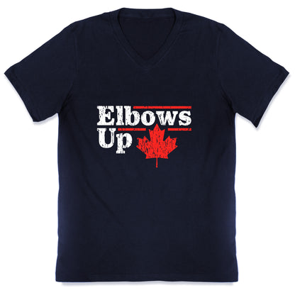 Elbows Up Canada Leaf V-Neck