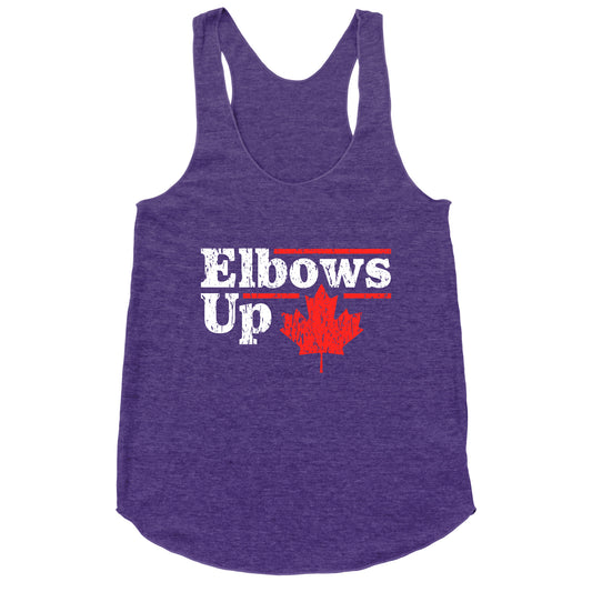 Elbows Up Canada Leaf Racerback Tank