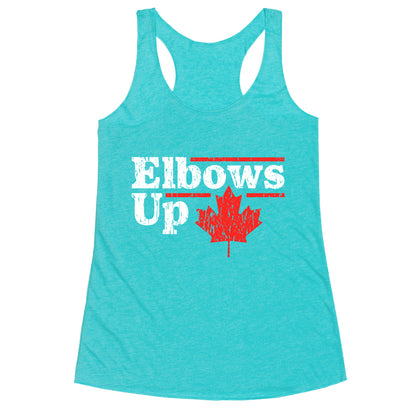Elbows Up Canada Leaf Racerback Tank