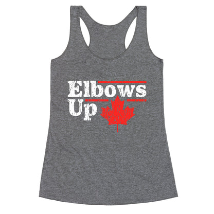 Elbows Up Canada Leaf Racerback Tank