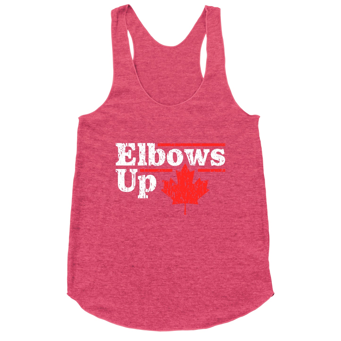 Elbows Up Canada Leaf Racerback Tank