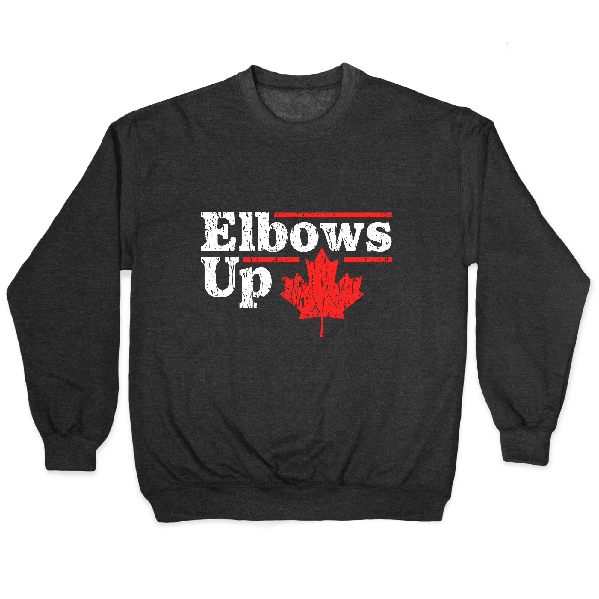 Elbows Up Canada Leaf Crewneck Sweatshirt