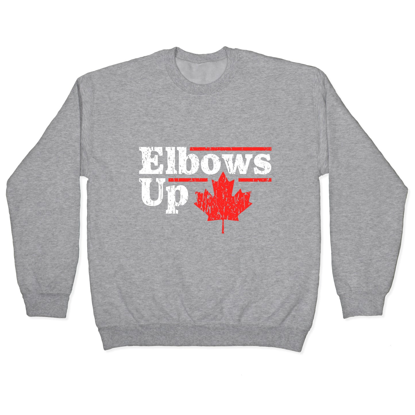 Elbows Up Canada Leaf Crewneck Sweatshirt