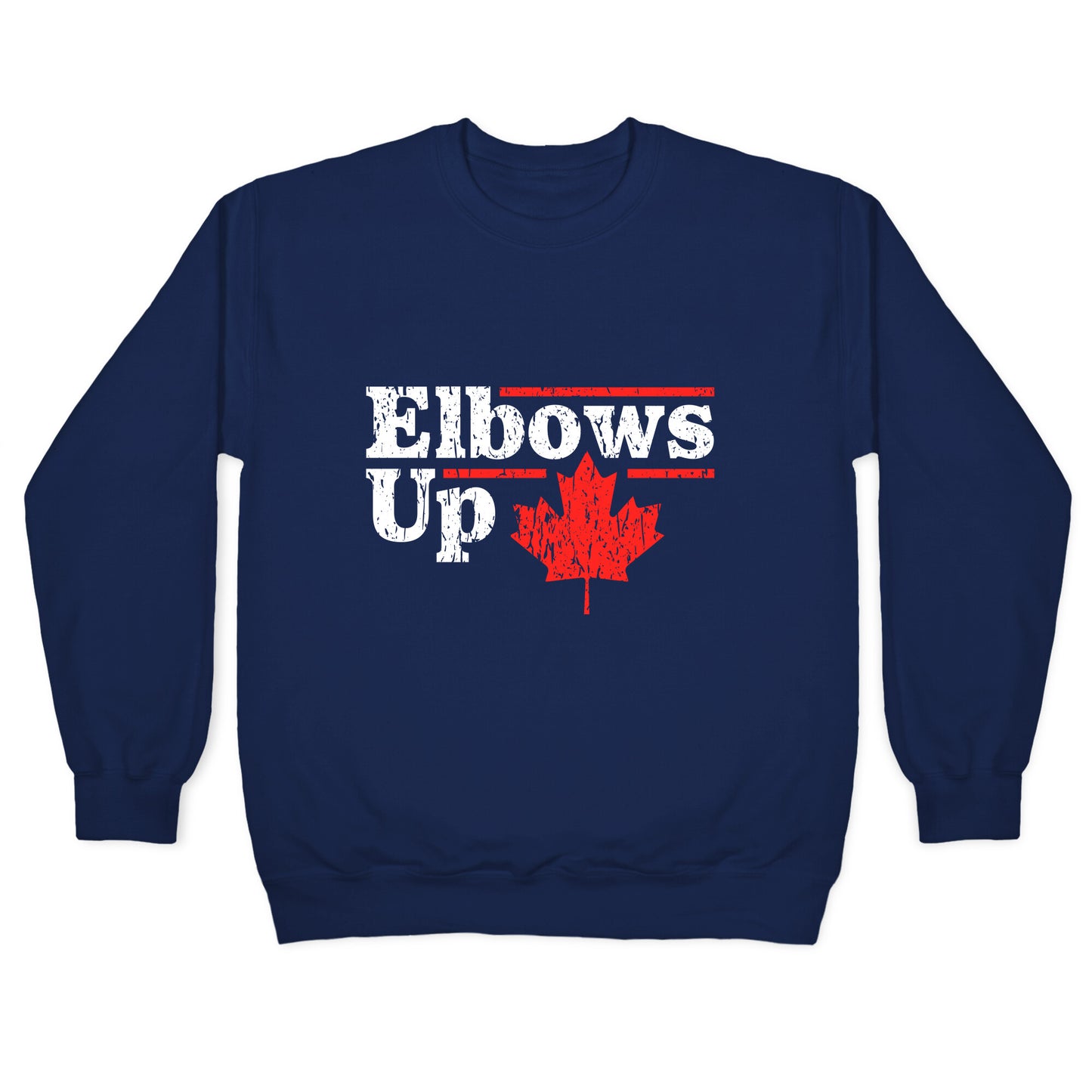 Elbows Up Canada Leaf Crewneck Sweatshirt