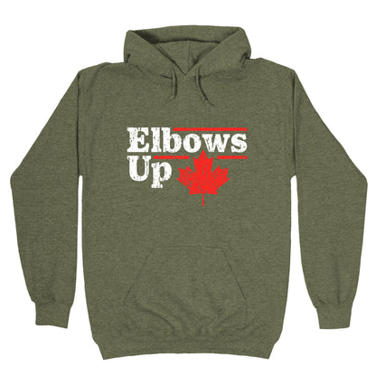 Elbows Up Canada Leaf Hoodie